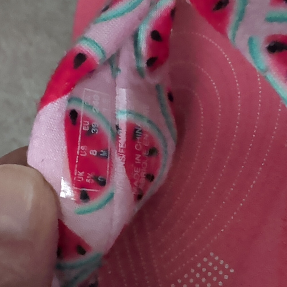 Cloudsteppers by Clarks Pink Watermelon Print Flip Flop Sandals - Picture 7 of 7